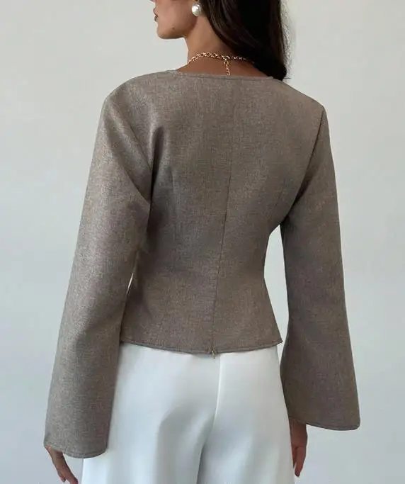 

Women's Casual Long Sleeve Pullover Shirt Top Comfortable Fit Autumn Stylish Top for 2025