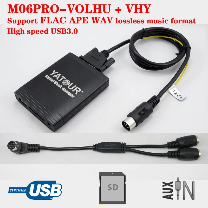 Yatour radio USB SD cyfrowy odtwarzacz MP3 M06(PRO) do Volvo C70 S40 S60 S80 V40 V70 XC70 HU radio z systemem nawigacji