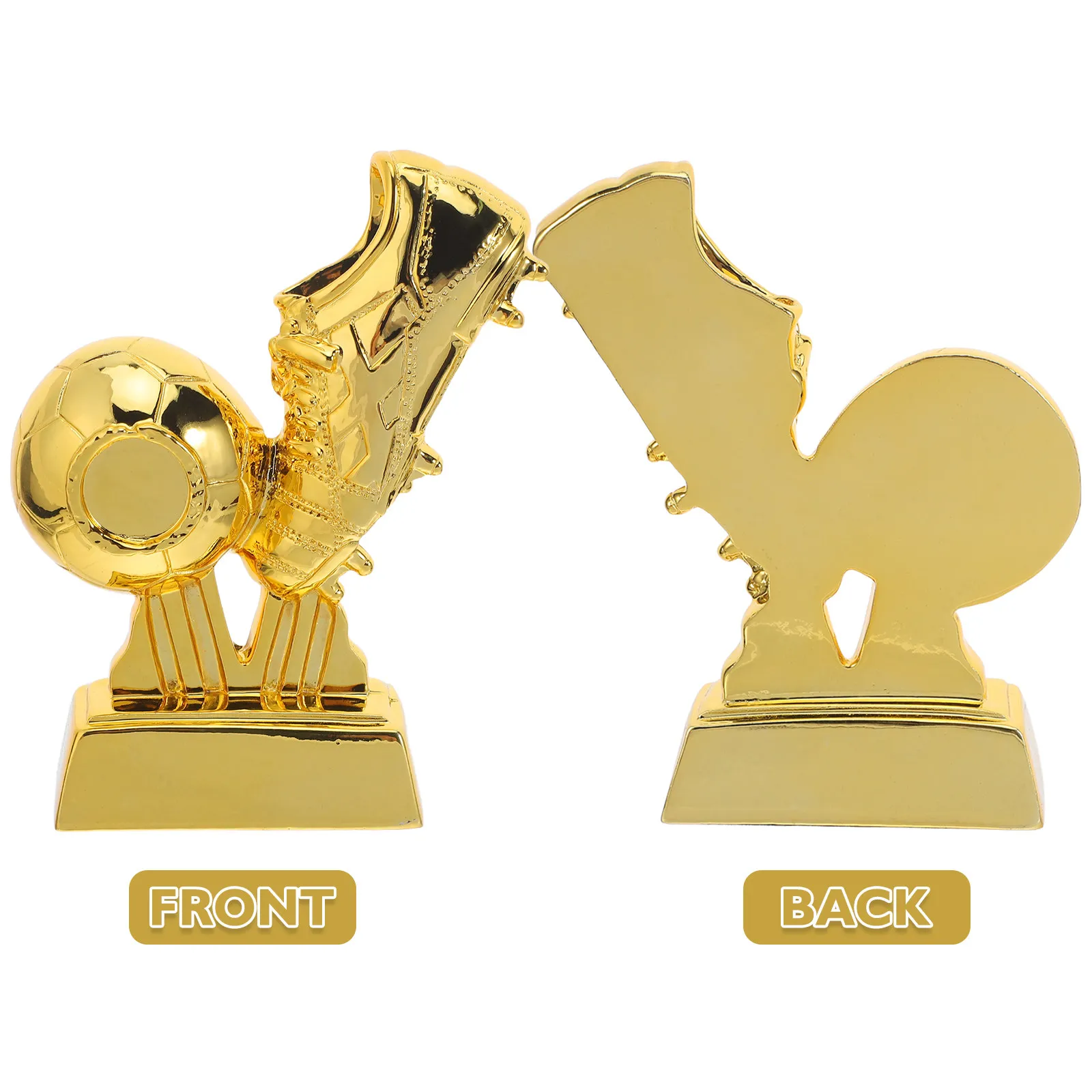 

Golden Football Boot Trophy Resin Soccer Award Sports Trophy Cups Championship Prize Team Tournament Souvenir 6x5 Inch