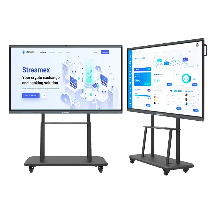 HUSHIDA Interact Smart Board Educational Office Interactive Flat Panel Whiteboard All In One Machine