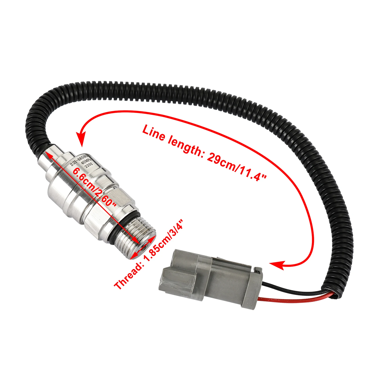 Areyourshop 221-8859 2218859 Pump High Pressure Sensor for Caterpillar E320B E320C