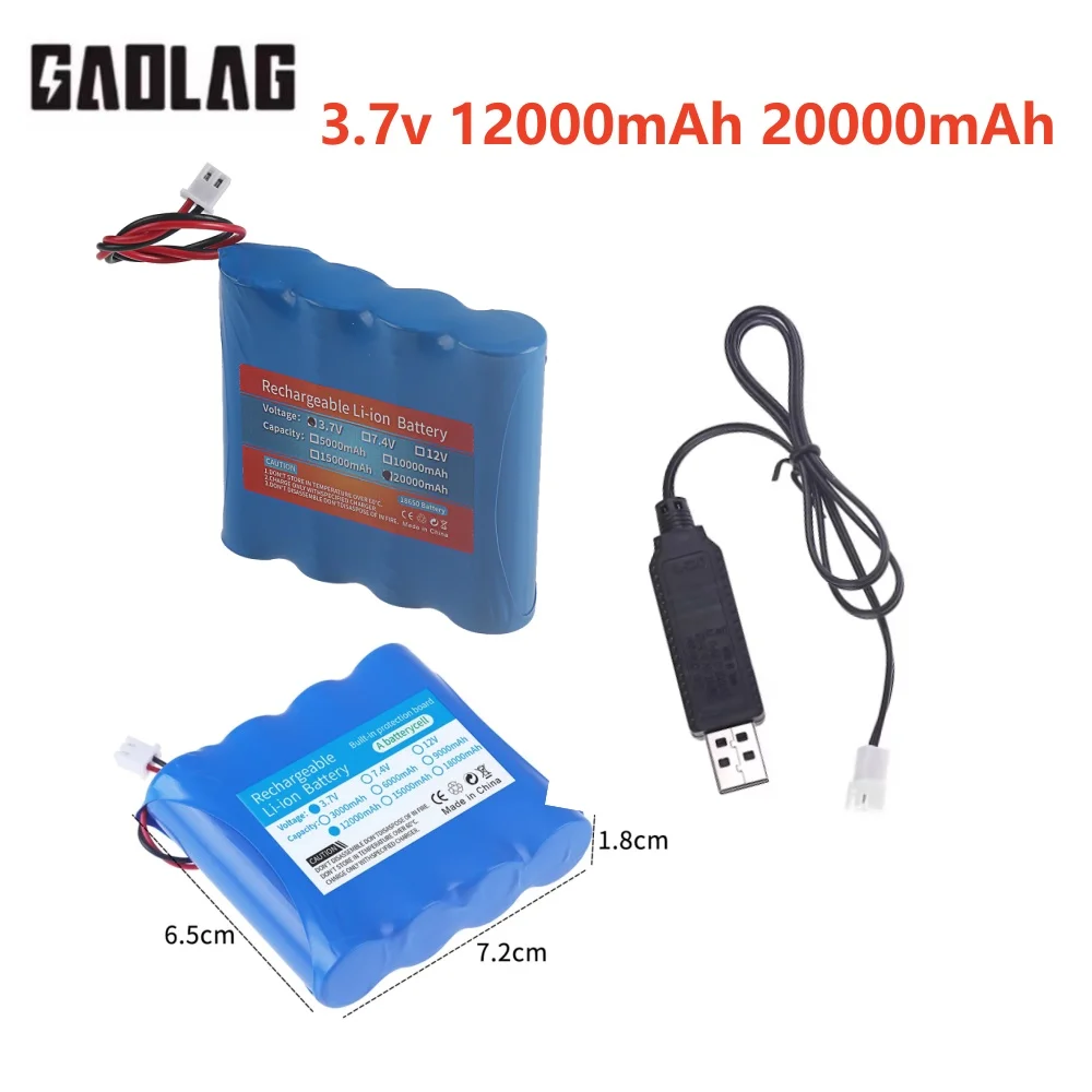 3.7V 18650 12000/20000mah Lithium Battery for Flashlight Bluetooth speaker Hair Clipper Led Light Toy Car + PCB Protection Board