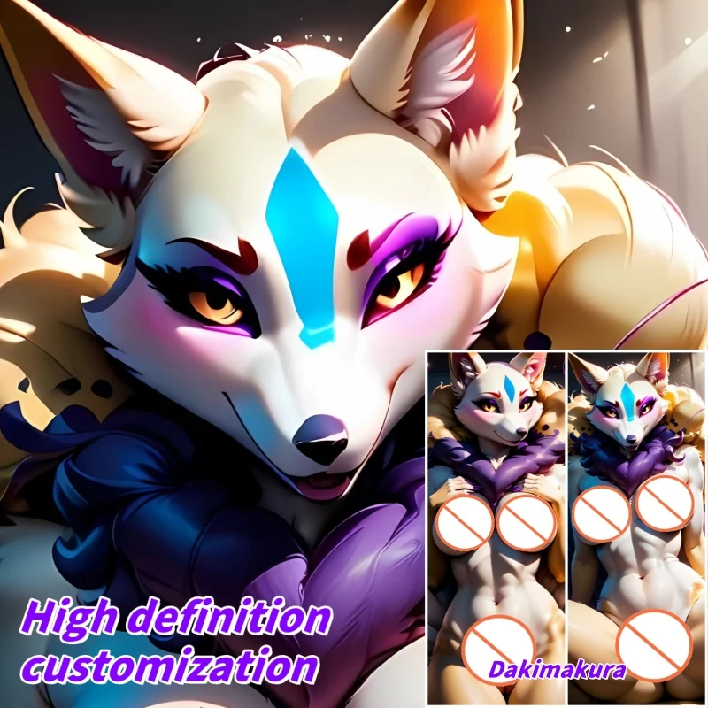 

Dakimakura Anime Pillow Case Animal Orcs Miss Fox Double-sided Print Of Life-size Body Pillowcase Gifts Can be Customized
