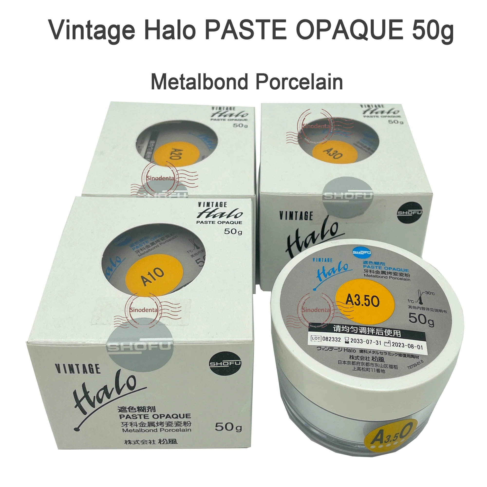 Vintage Halo Porcelain PASTE OPAQUE has Minimal Shrinkage for Dental Technician to Chose