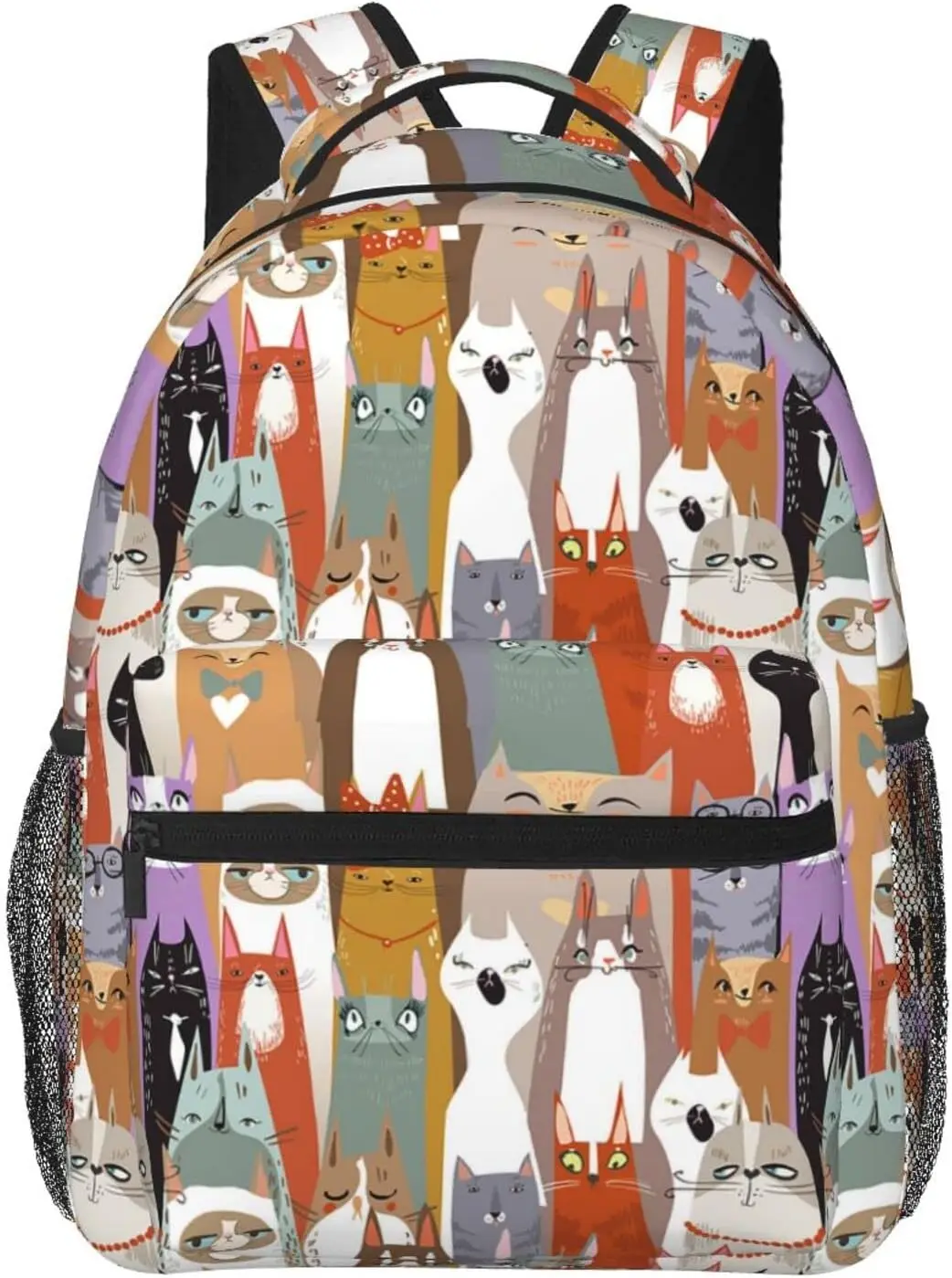 Funny Cartoon Cats Stylish Casual Backpack Purse For Women Personalized Laptop Backpacks With Multiple Pockets Computer Daypack