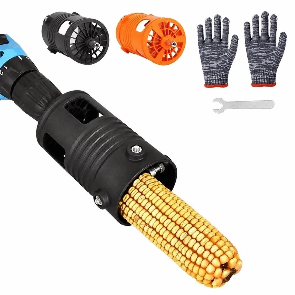 Durable Portable Corn Thresher Labor Saving Automatic Corn Peeling Machine Electric Drill Use Grain Wrapping Tool