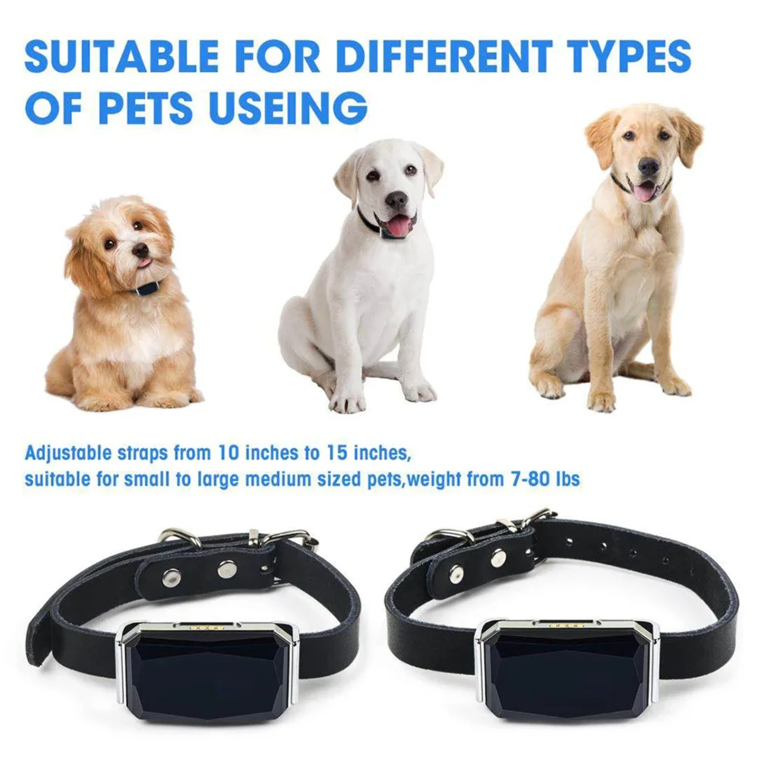 Pet GPS Tracker IP67 Waterproof USB Charging GPS Dog Collar Puppy Dog Cat Tracking Device Anti-Lost Dog Tracker Pet Products