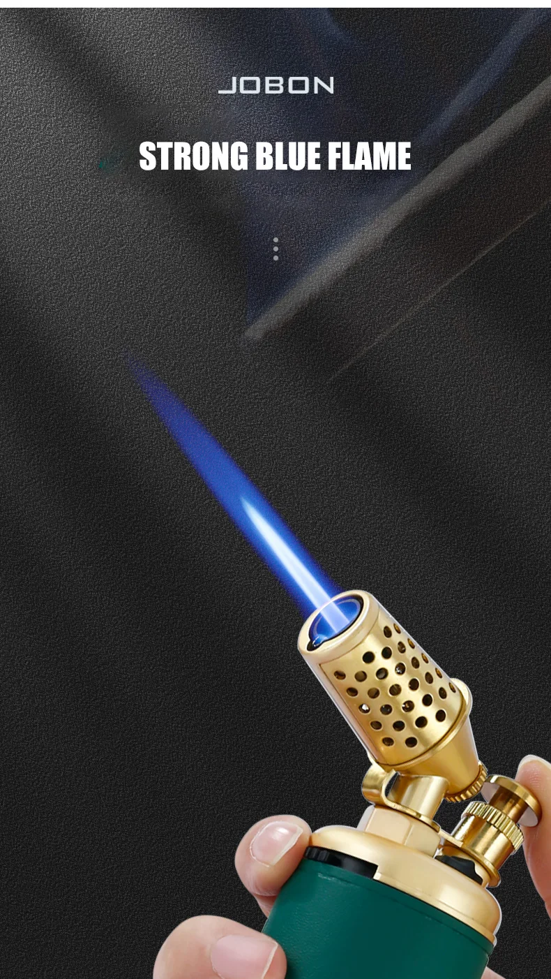 JOBON Multi-function Strong Gun Lighter Windproof Blue Flame One-touch Lock Fire Retro Appearance Design Cigar Lighter