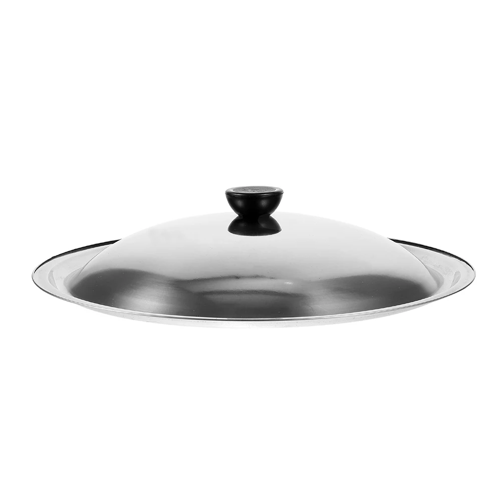 

Stainless Steel Pan Lid 24cm Thickened Metal Lid For Frying Pan Cover Universal Pot Replacement Kitchen Cookware