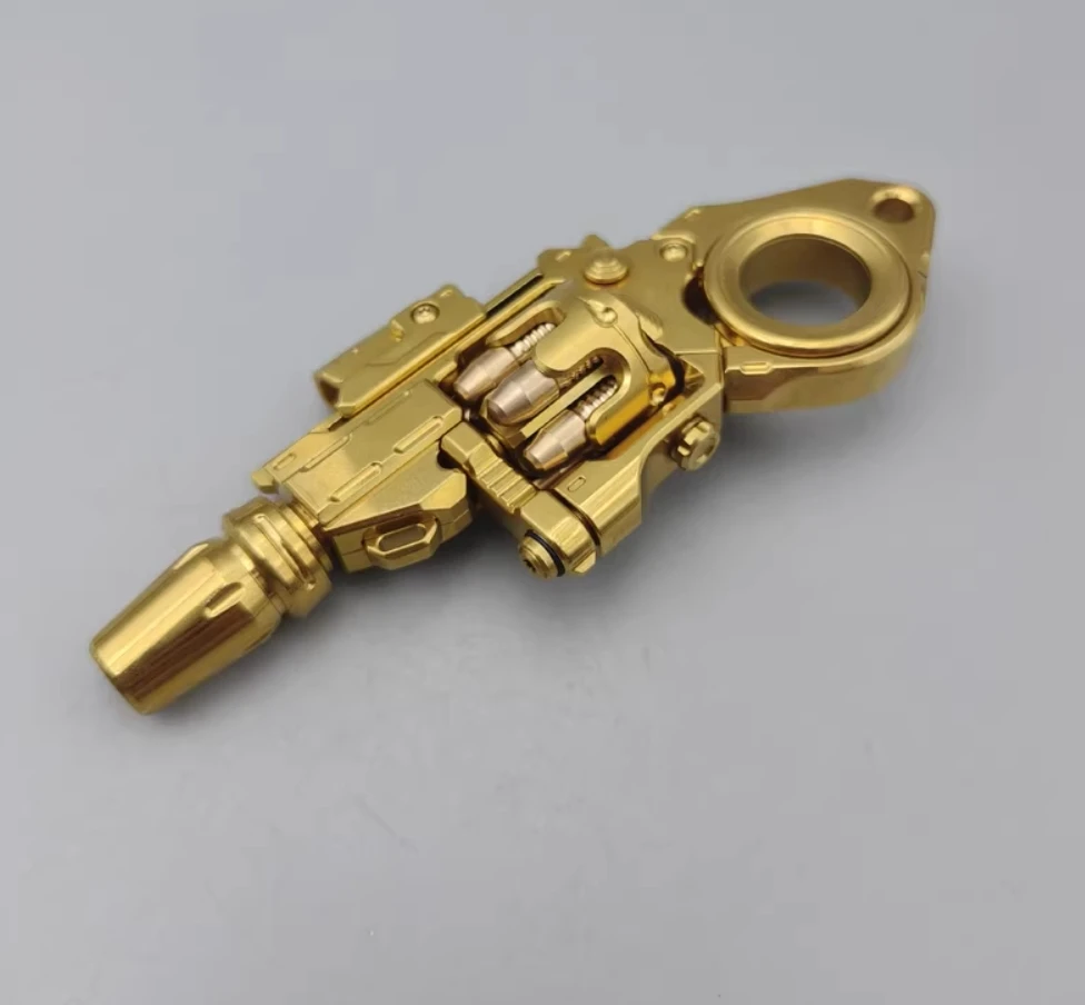 Usado edc wanwu destroyer banhado a ouro composto mecânico empurrando placa rotor fidget slider brinquedos de descompressão