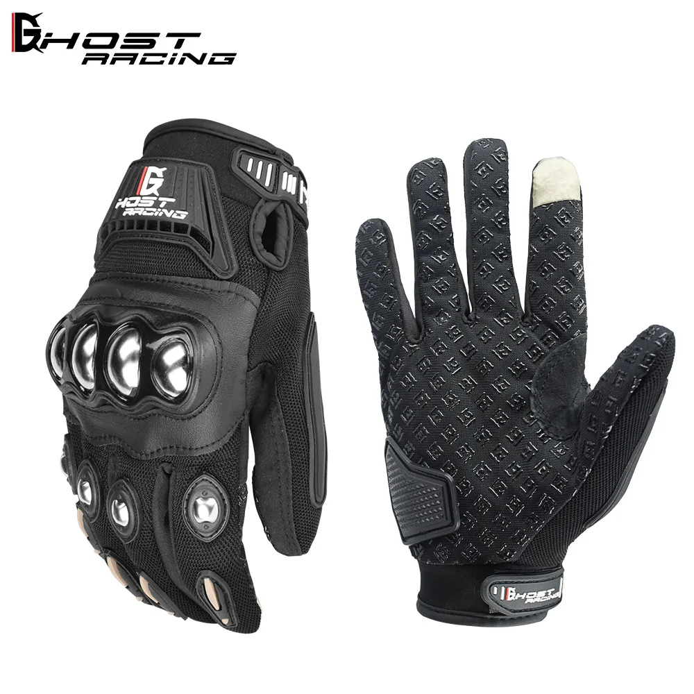 

GHOST RACING New Summer Motorcycle Gloves Breathable Touch Screen Protective Gear Motobike Racing Non-skid Man's Guantes