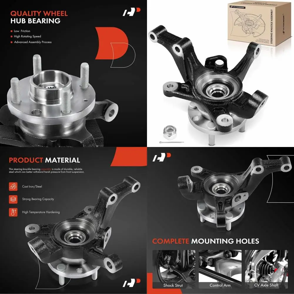 

Front Right Steering Knuckle & Wheel Bearing Hub Assembly Compatible with Chevrolet Aveo 2004-2011, Aveo5 2007-2011 & Pontiac G3