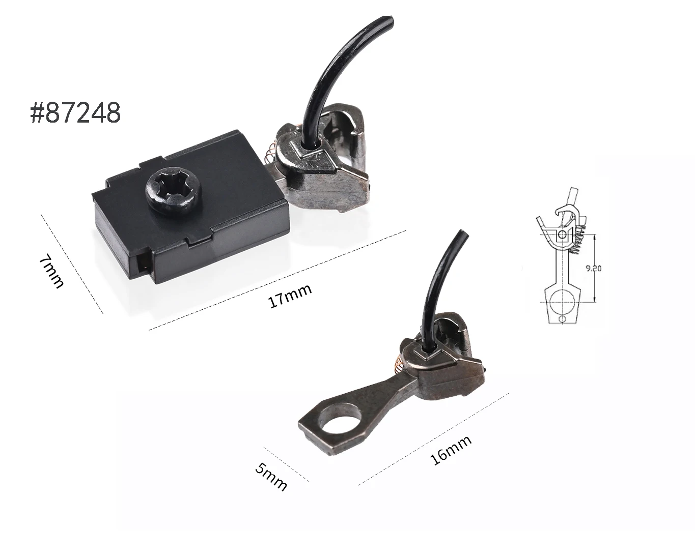 HO ratio 1/87 87248 87256 87258 train model accessories metal hook car hook box (6pcs)