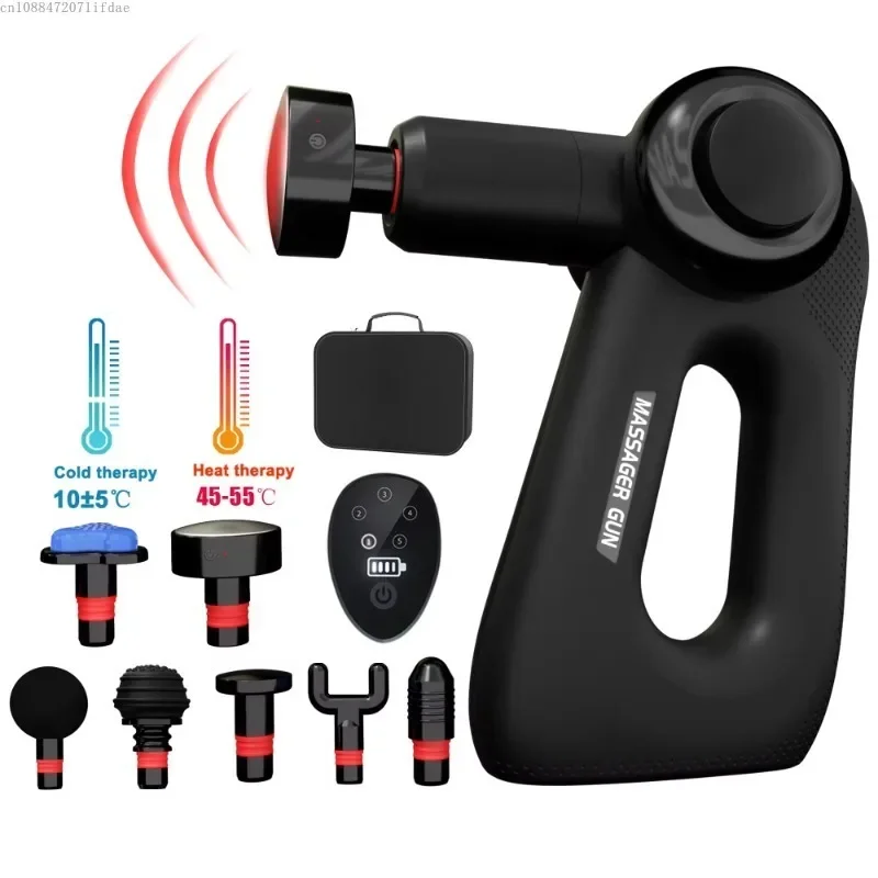 Wholesale Electric Pulse Body Muscle Therapy Fascia Spinal Massage Heating Function Pistol Massage Gun and Case Study