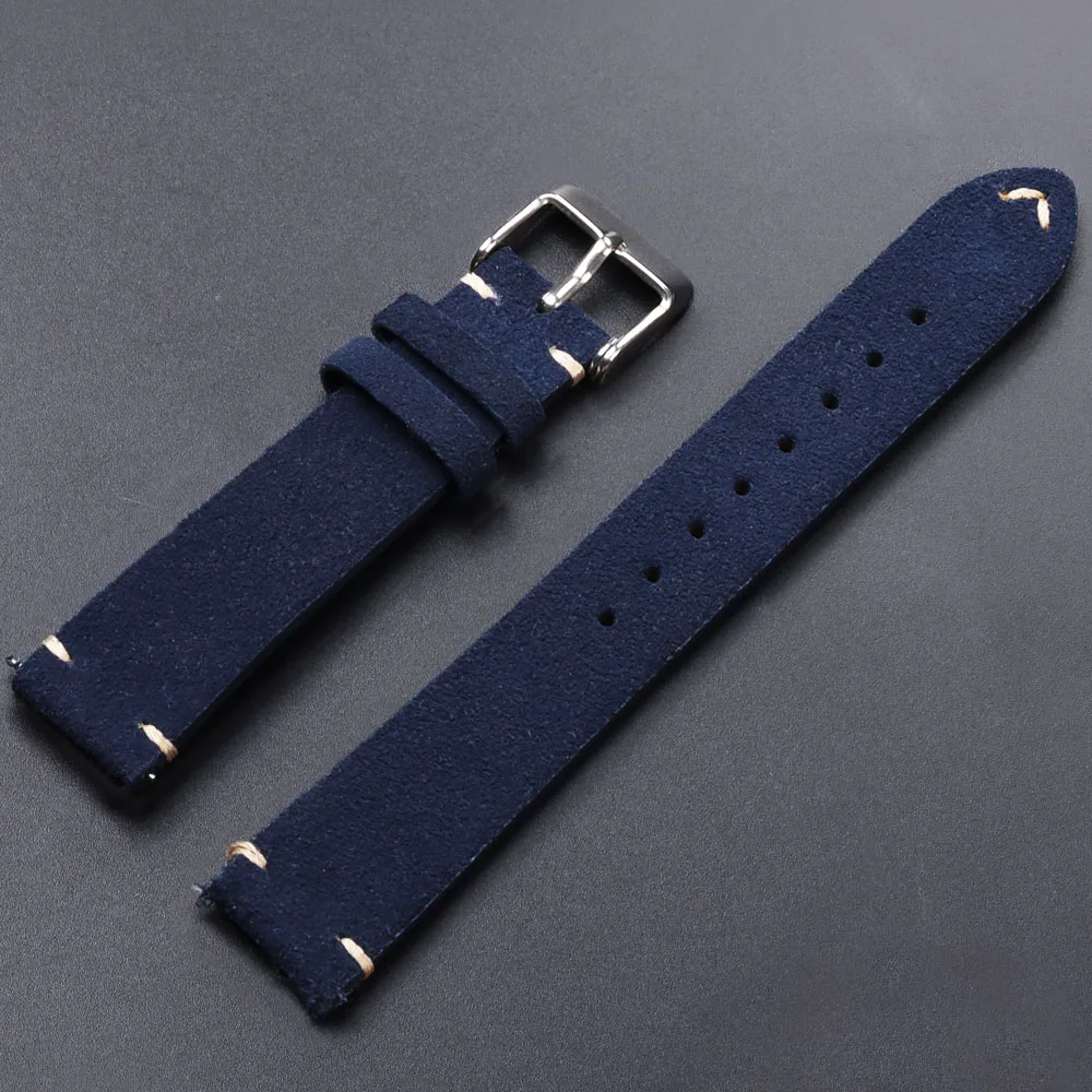 Soft Suede Quick Release Watch Strap for Seiko, 18/20/22mm