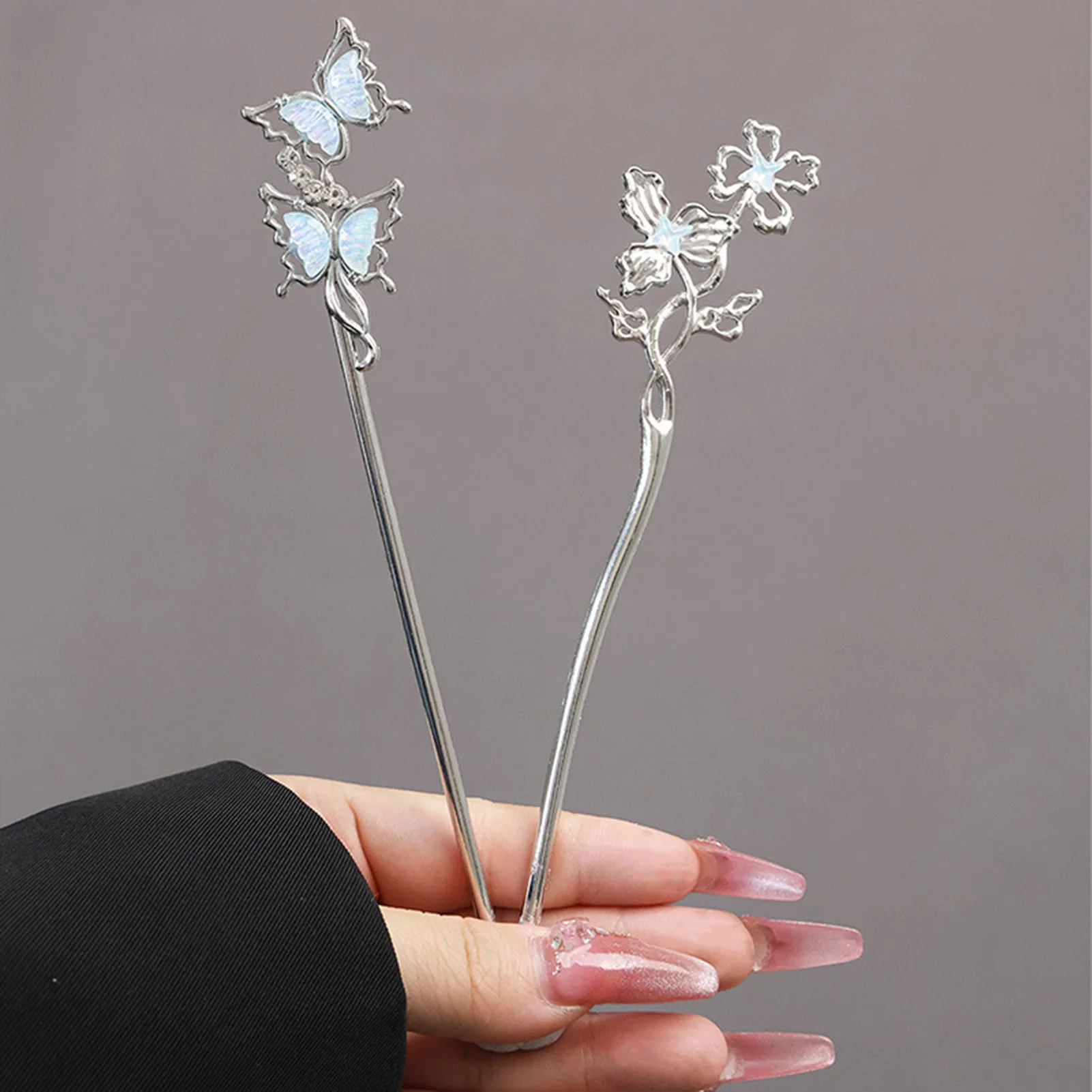 Starry-Sky Moonlight Stone Hairpin Female New Chinese Style Hairpins Modern Hairpin Metal Hair Stick High Grade Hair Accessories image 3