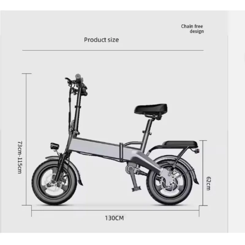 จักรยานไฟฟ้าพับได้ SXLL รุ่นใหม่ ปี 2024 แรงดัน 48 โวลต์ ยาง 14 นิ้ว โครงเหล็ก มอเตอร์กลาง 400 วัตต์ แบตเตอรี่ในตัว เกียร์ 7 สปีด