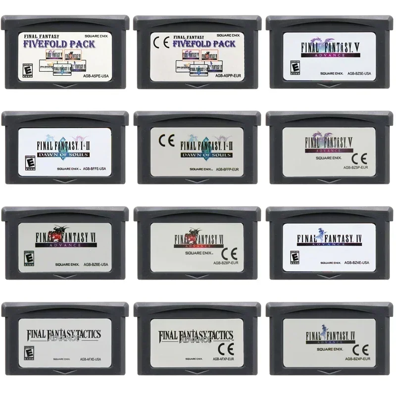 

GBA Game Cartridge Tactics Advance & Dawn of Souls USA EUR Version for GBA/NDS 32-Bit Console Final Game Card Fantasy
