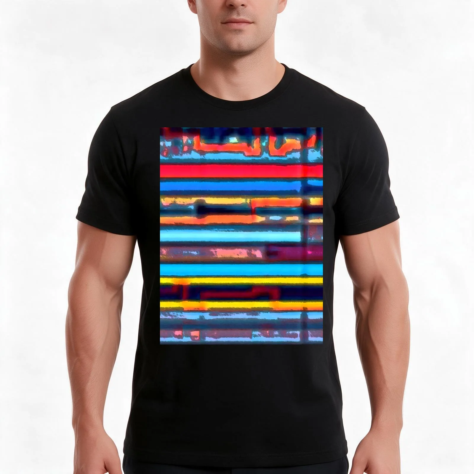 Ableton Live Distortion T-Shirt, Summer Casual Cotton Tee, Oversized Streetwear Tops, Vintage Graphic Print, Unisex Men Women