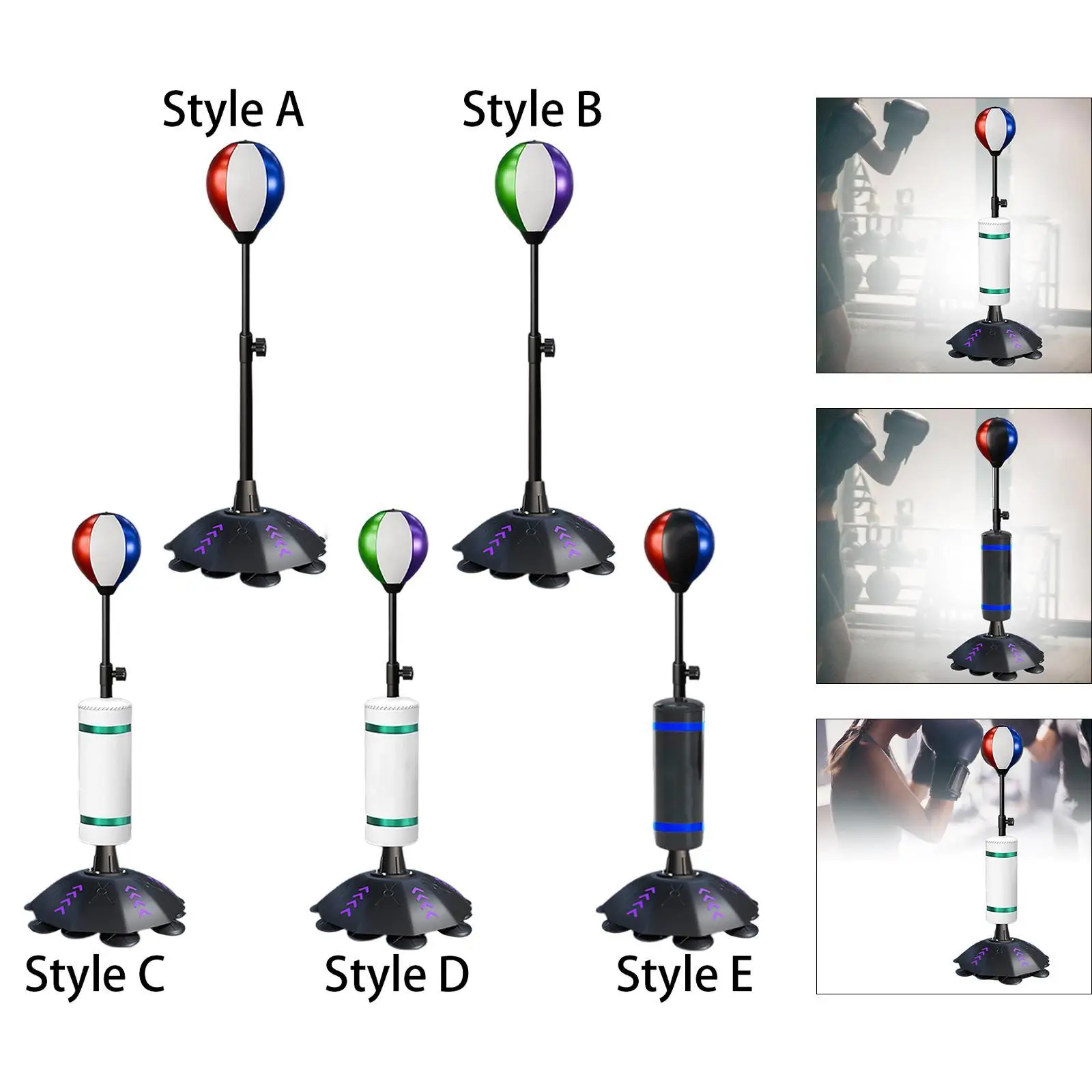 

Punching Bag with Stand Height Adjustable Speed Bag Adults Kids Boxing Bag