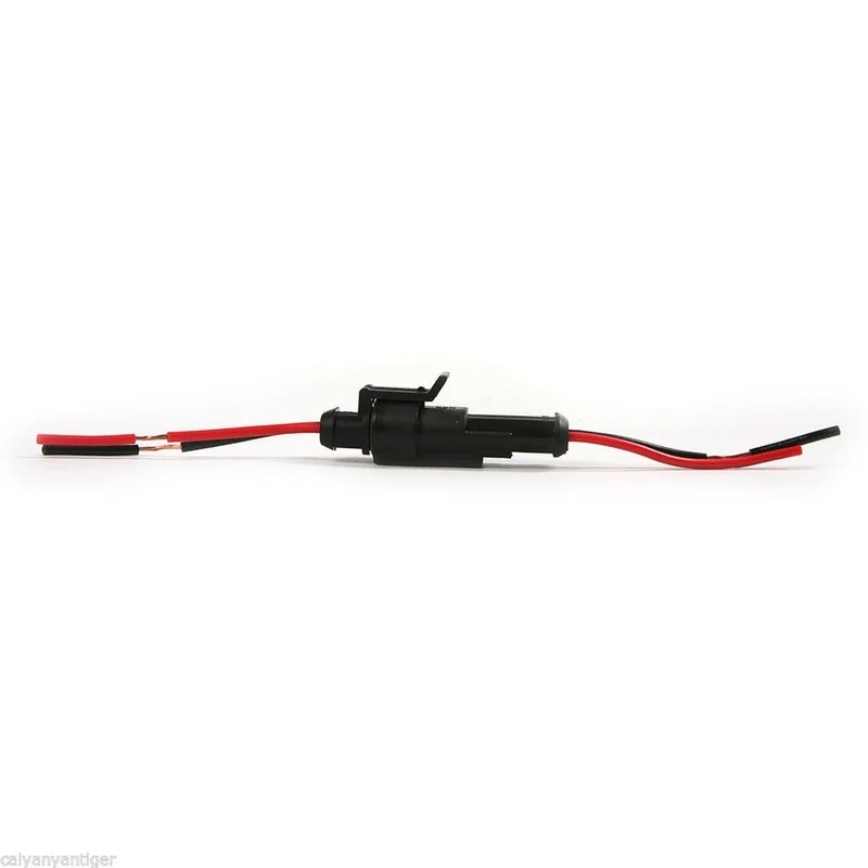 10 Kit 2 Pin Way Car Waterproof Electrical Cable W/ Terminal Wire Connector Plug