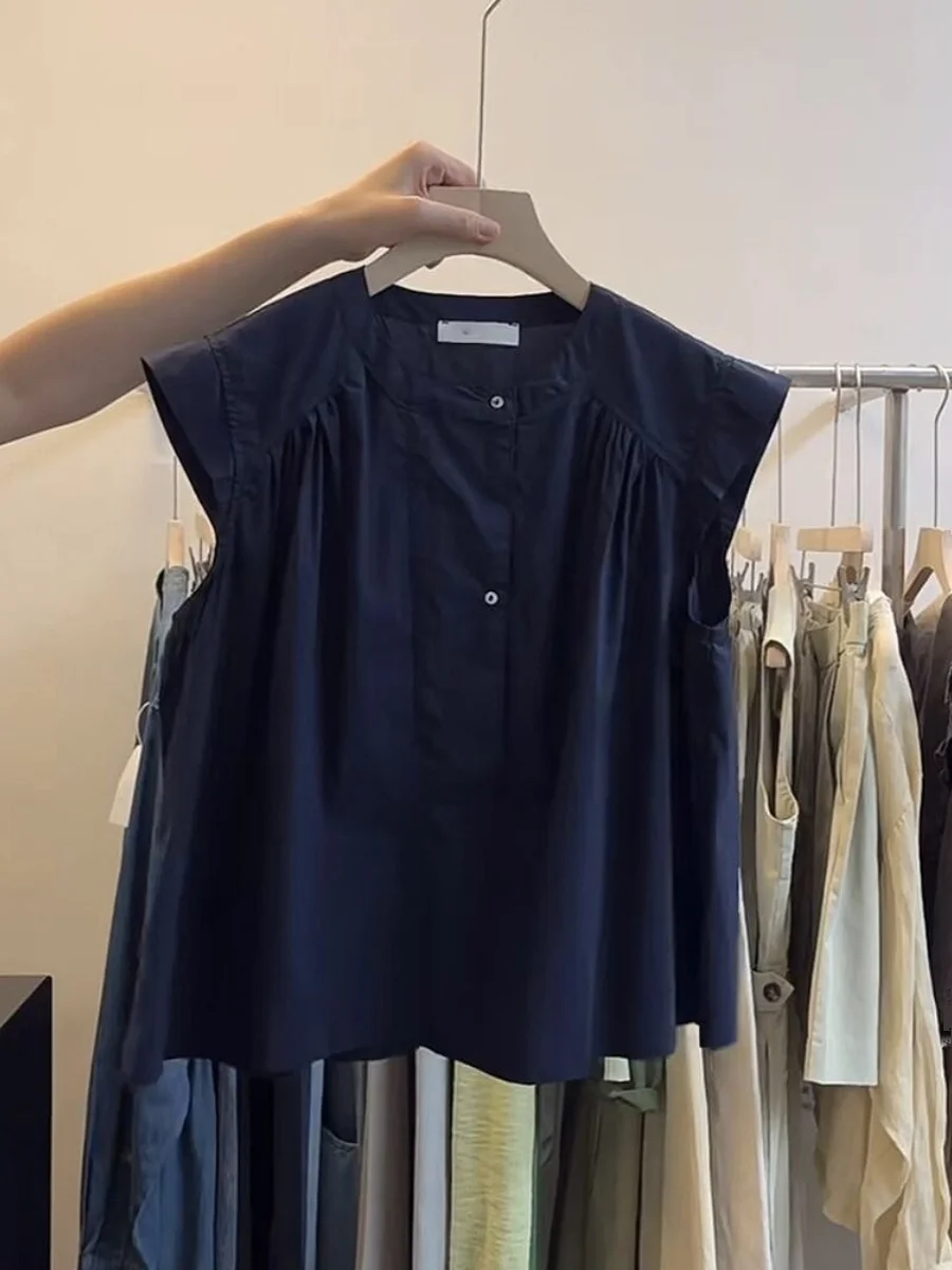 Casual suelto mujer redondo Ne Svel Top Faionable verano irt Sle transpirable cómodo chaleco ligero