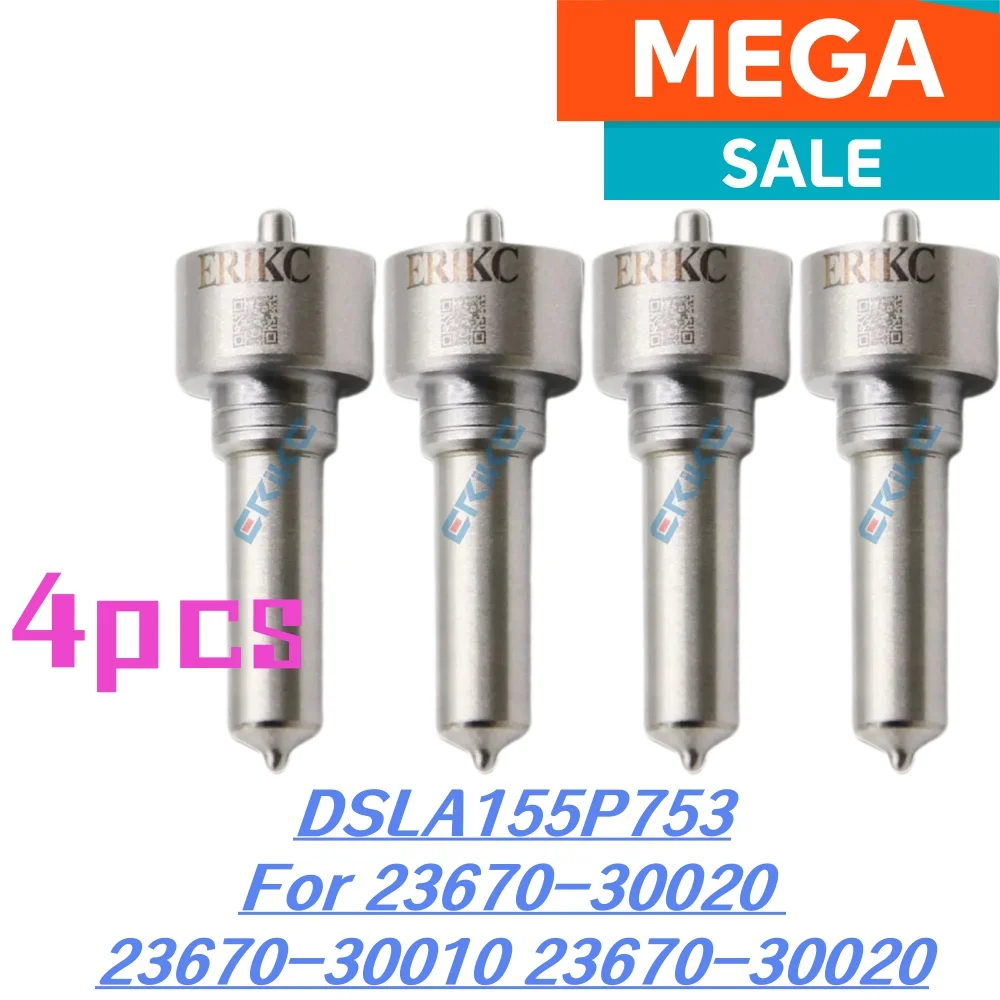 

4 шт. DLLA155P753 093400-7530 форсунка Common Rail DLLA 155 P 753 автоматический распылитель для 23670-30020 23670-30010 23670-30020