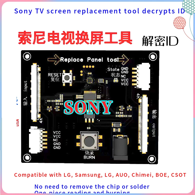 ソニー液晶画面交換プログラマー、ロジックボード、IDツール、4k