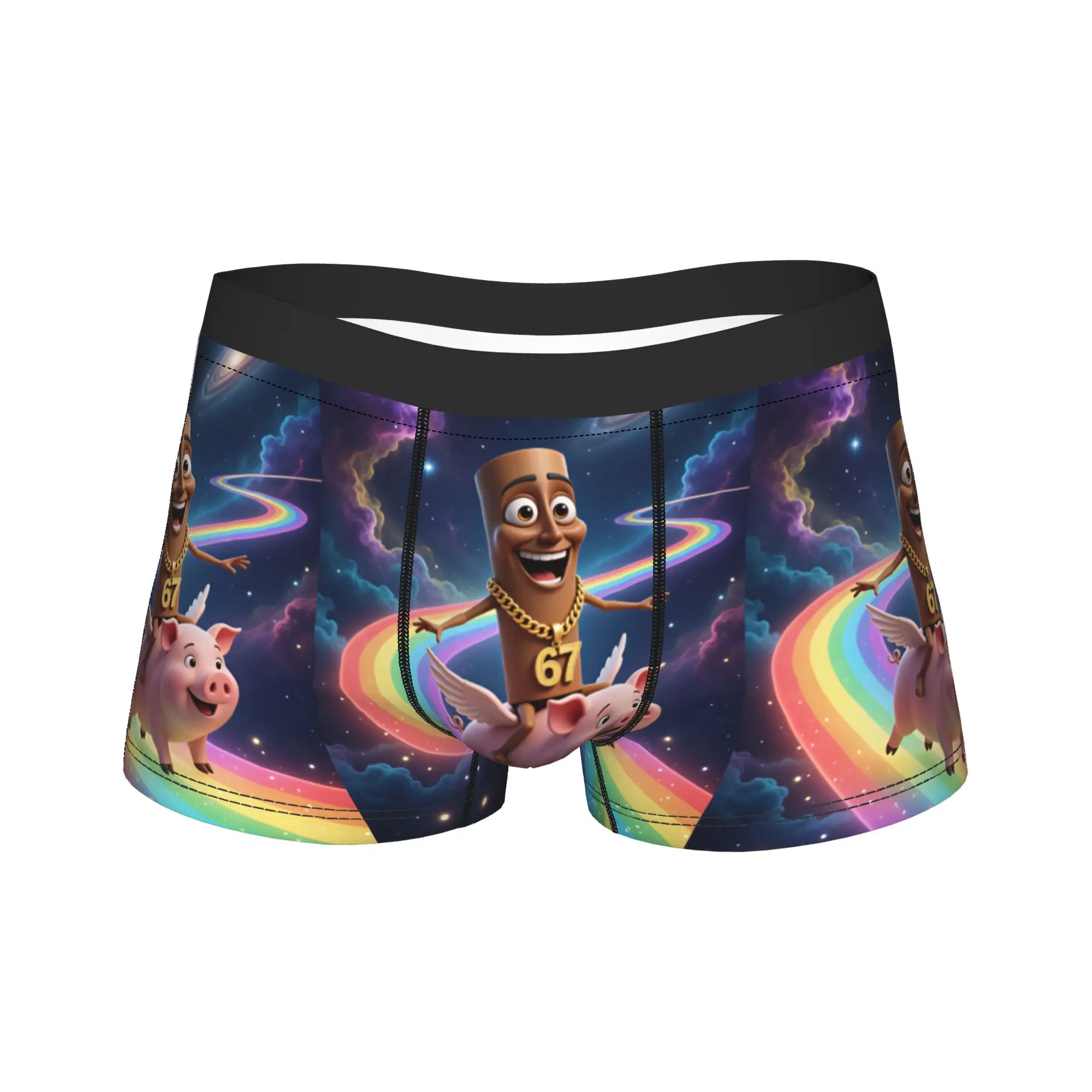 Tung Tung Tung Sahur Underwear Brainrot Meme  Men Underpants Custom DIY Classic Trunk Trenky Shorts Briefs Plus Size 2XL