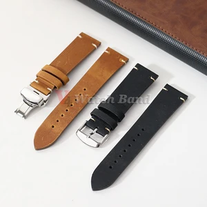 Sewing leather bracelet for omega 18/01/22/22/24mm for SABEKO WILL BRAKE VINTAGE BUTTON 10 Main Sales Watch Omega - №3