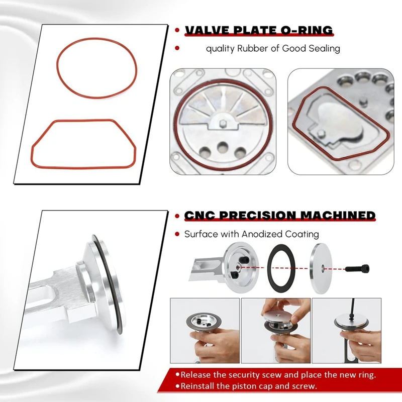 KK-4835 Compressor Piston Kit Connecting Rod Replacement Accessories Cable Oil-Free Air Compressor Pump