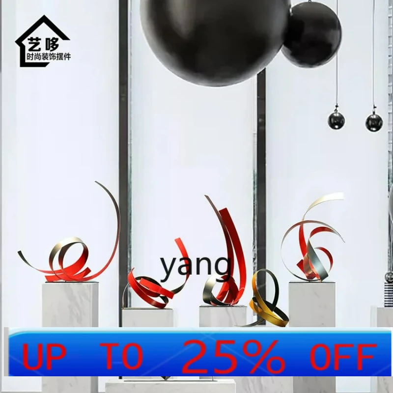 

LH Hotel Hall Art Sculpture Stainless Steel Metal Abstract Floor Ornaments