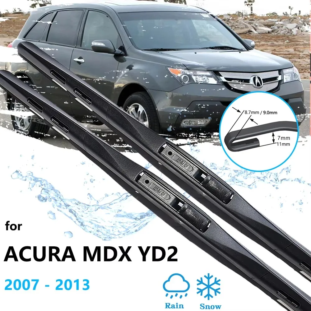 

For Acura MDX YD2 MK2 2007 2008 2009 2010 2011 2012 2013 Front Rear Back Wipers Blades Windshield Auto Accessories U J Hook Arm
