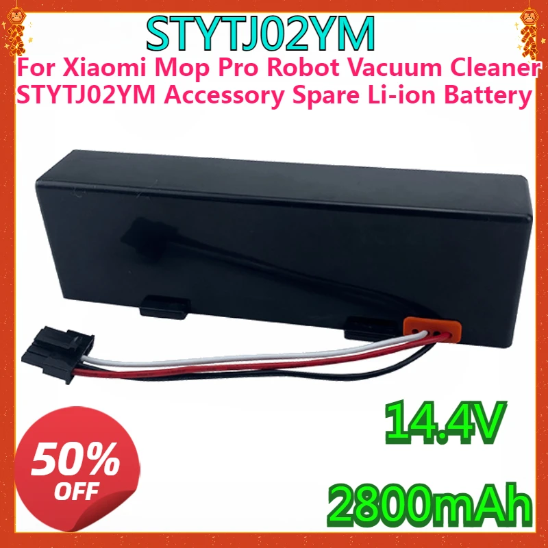 

New 14.8V 2800mah Replacement Battery for Xiaomi Mop Pro Robot Vacuum Cleaner STYTJ02YM Accessory Spare Li-ion Battery for Yunmi