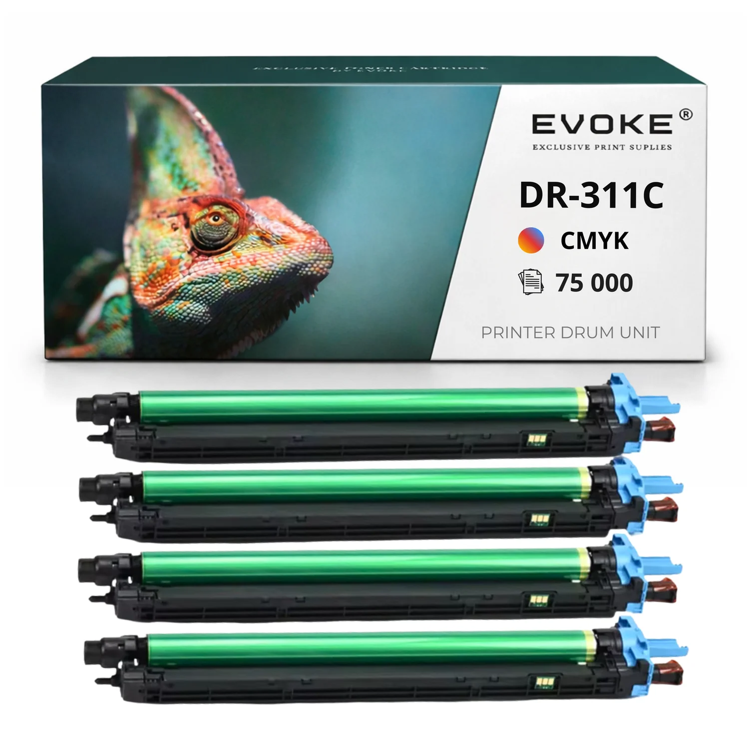 Evoke Compatibele Trommel voor Konica Minolta A0Xv0Td Dr-311C Dr311C Cmyk 75000 Pagina's Bizhub C220 C280 C360