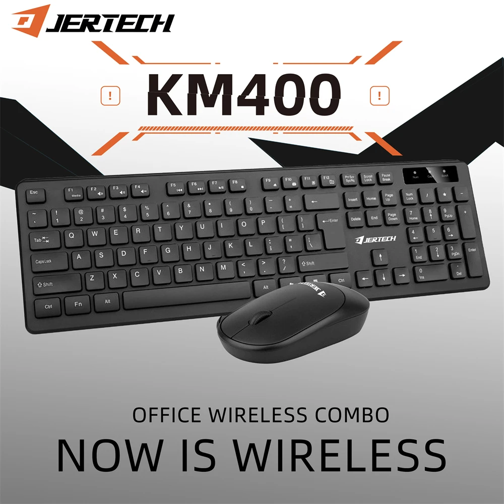 

KM400 Office Wireless Keyboard And Mouse Multimedia Buttons Lightweight USB 2.4GHz Silent Wireless Keyboard And Mouse