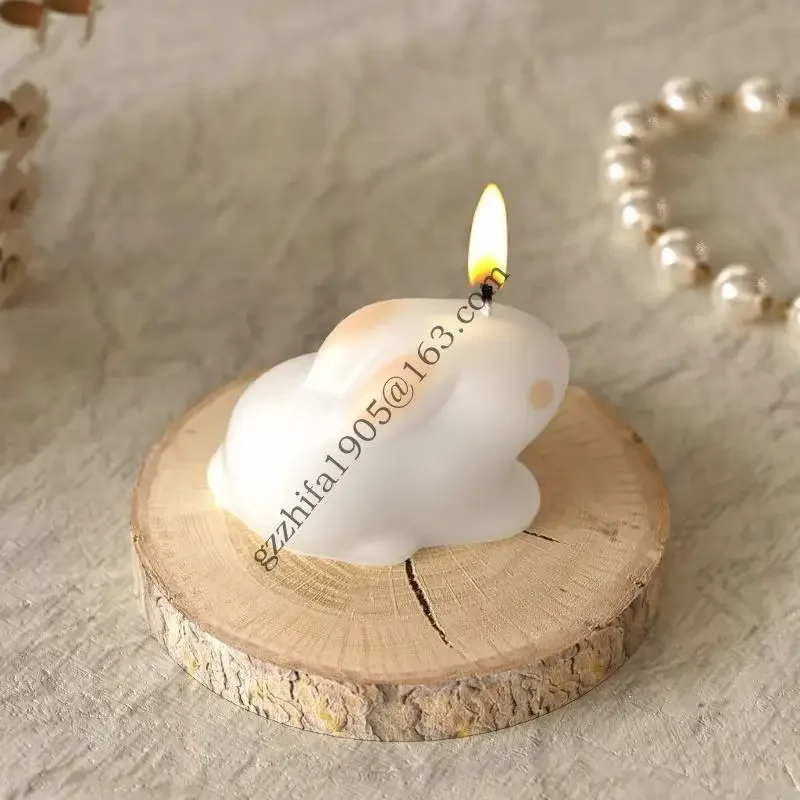 .D0lc Rabbit en forme bougie moule gypse Moule gypse Moule décoration maison