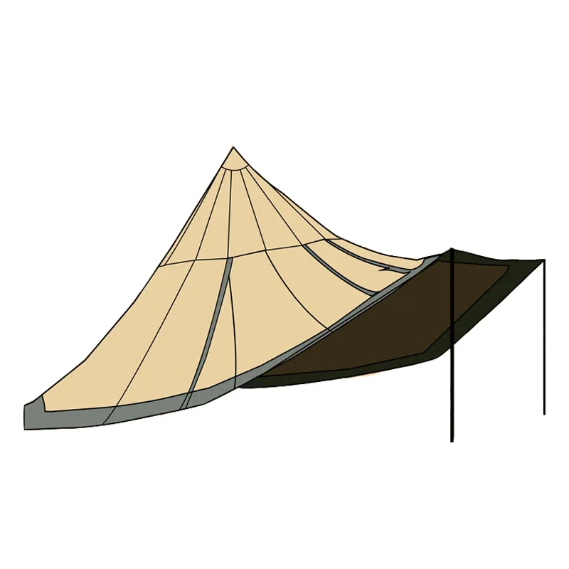 Tent camp camping waterproof and windproof Indianite tower chief shelter tent waterproof and windproof