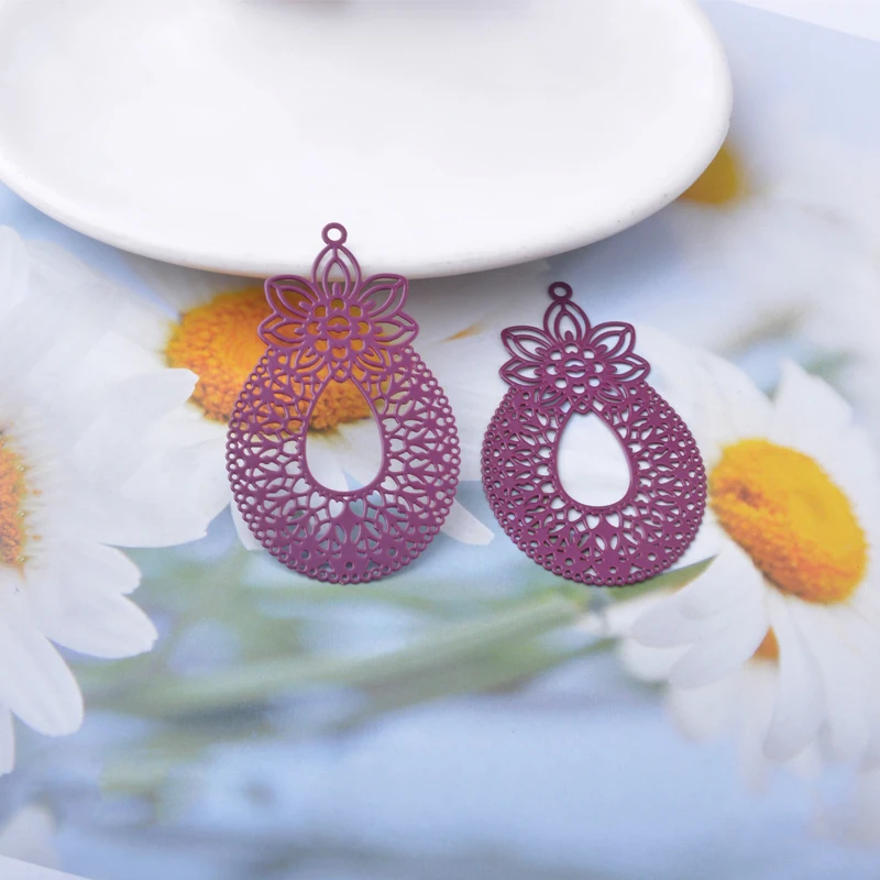 20 Stück AB5142 Sommer-Messingschmuck, hellgoldene Charms, filigrane Anhänger, DIY-Ohrringe für Damen, Ohrschmuck – Detail 11