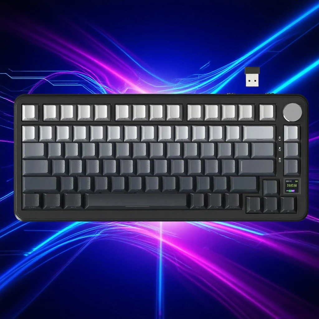 

Attack Shark X85 Pro Mechanical Keyboard - Smart Color Screen, Gasket Mount, Full-Key Hot-Swap, RGB Backlit, Alloy Knob