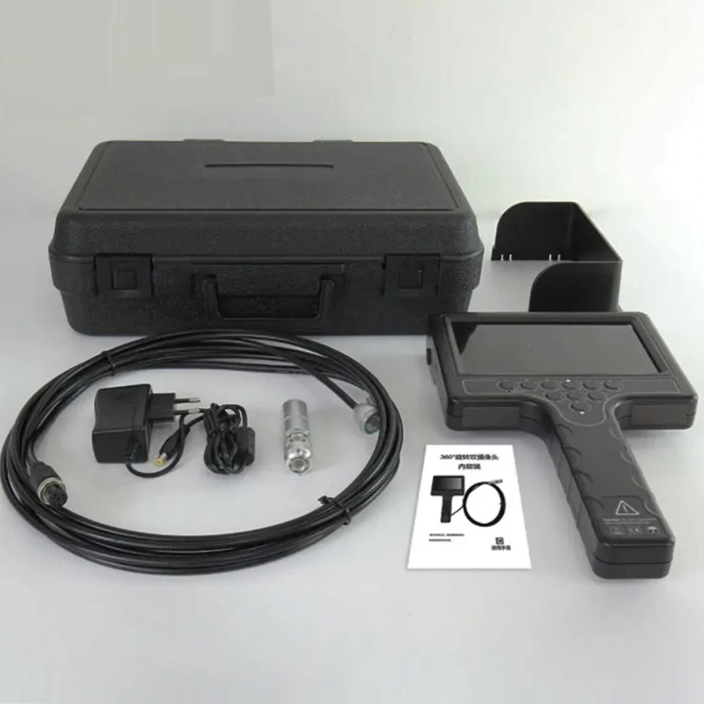 10M Cable 23MM Pipe Inspection Camera with DVR 16GB TF Card, Sewer Drain Industrial Endoscope 7" Monitor AHD 720P Camera System