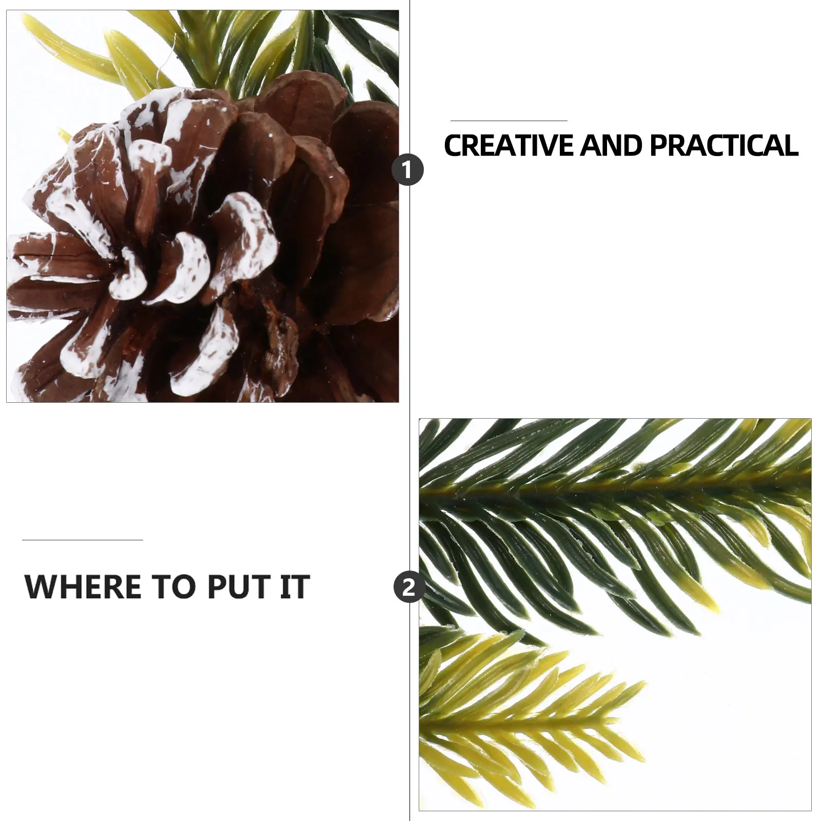 

8pcs Artificial Berry Sprigs Christmas Tree Decorations Pine Cone naments Red Fruit Plants Branches Christmas Decor