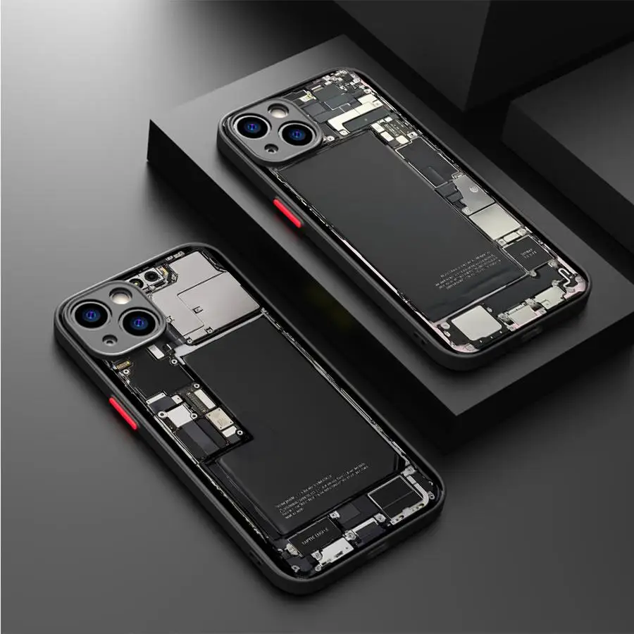 Circuit Board Pattern Phone Case for iPhone 15 16 Pro Max 14 Plus 12 13 11 Pro Max SE XR XS X 15Pro 7 8 14 Pro 12 Mini Funda