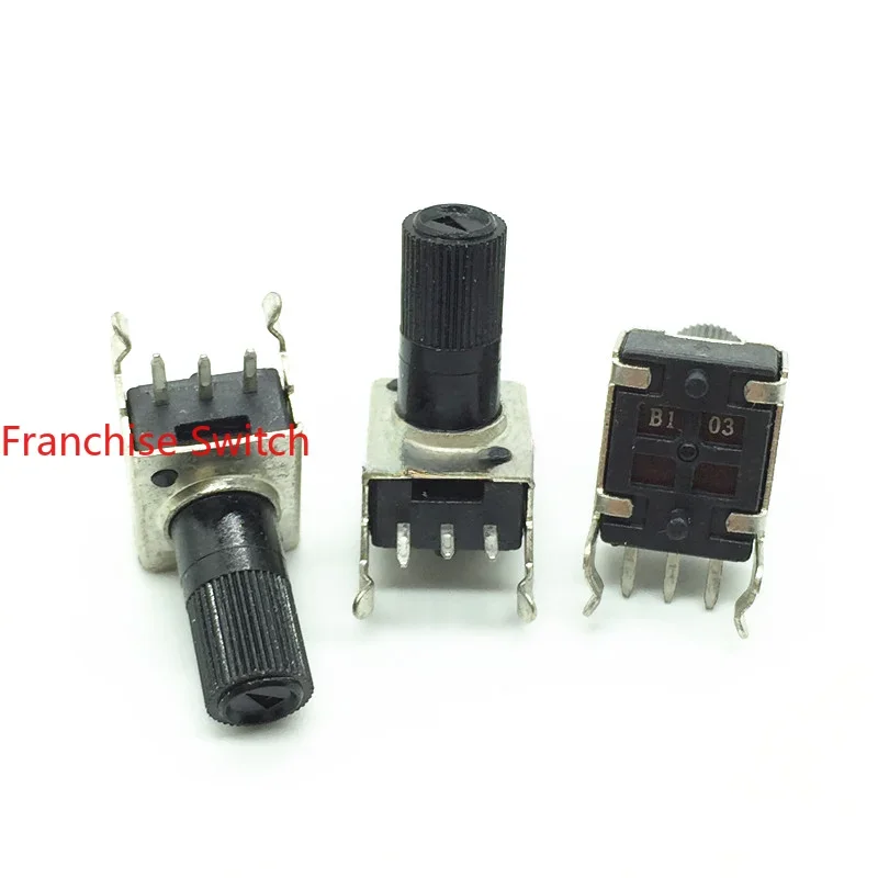 

10PCS RV09 Type Potentiometer Spot 1K 10K Horizontal Side Adjustable 3-pin Sealed Handle Length 12.5mm