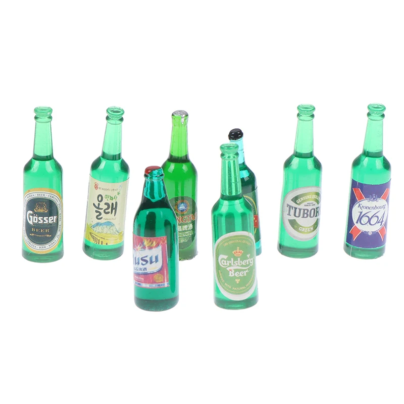 3/5/10Pcs/Lot 1/12 Dollhouse Miniature Mini Simulation Wine Bottle Accessories Decor Furniture Model Toys Children Gifts