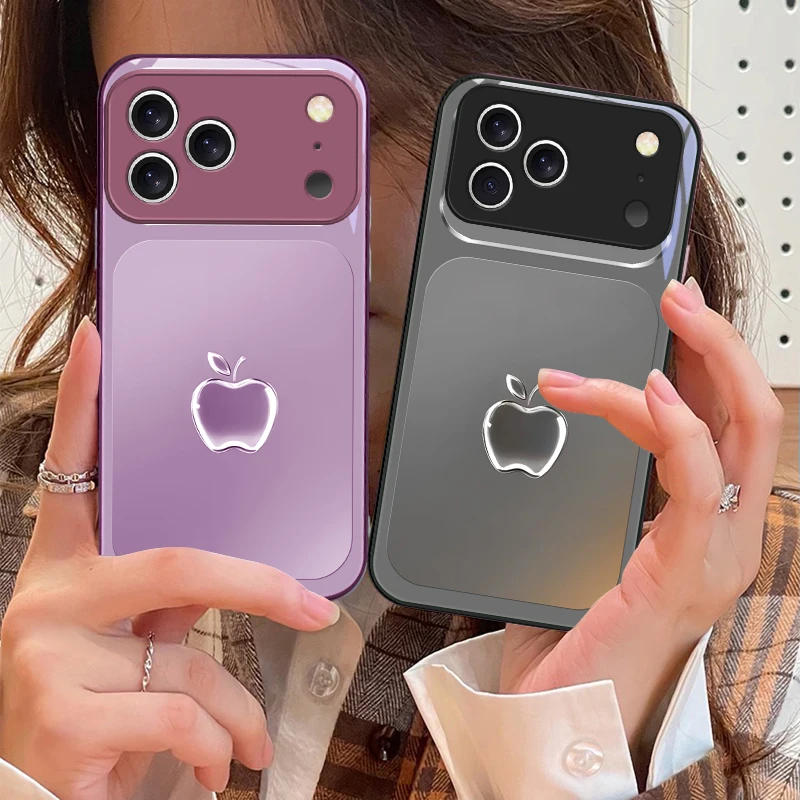 

Metallic gray texture For iPhone 17 Air 16 E 15 14 13 Plus 12 mini 11 17 Pro Max XR Xs Max 16E 7 8 Tempered Glass Phone Case