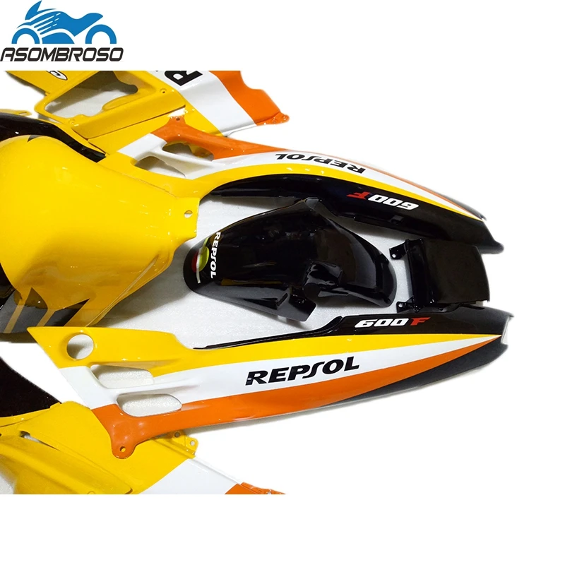 Customized Paint fairings Fit For Honda CBR600 F2 1991 1992 1993 1994 Bodywork Fairing Kit cbr 600 91 92 93 94 Yellow Black WY69