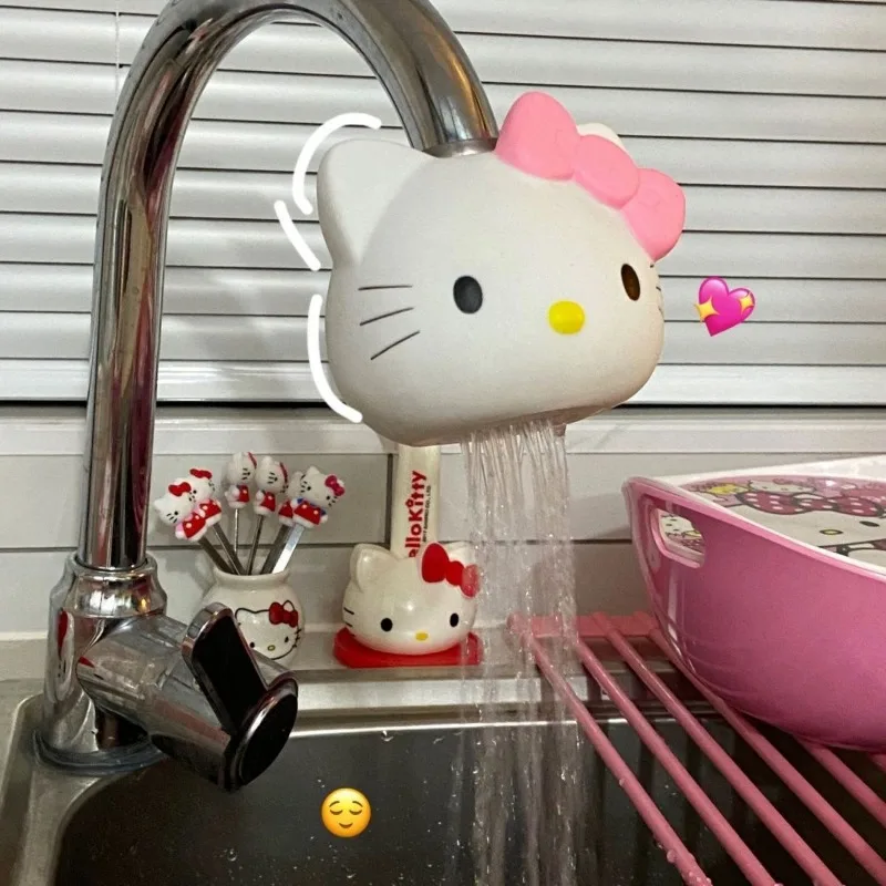 

Sanrio Hello Kitty Cartoon Anime Character Cute Splash-proof Faucet Water Filter Girl Room Decoration Holiday Gift