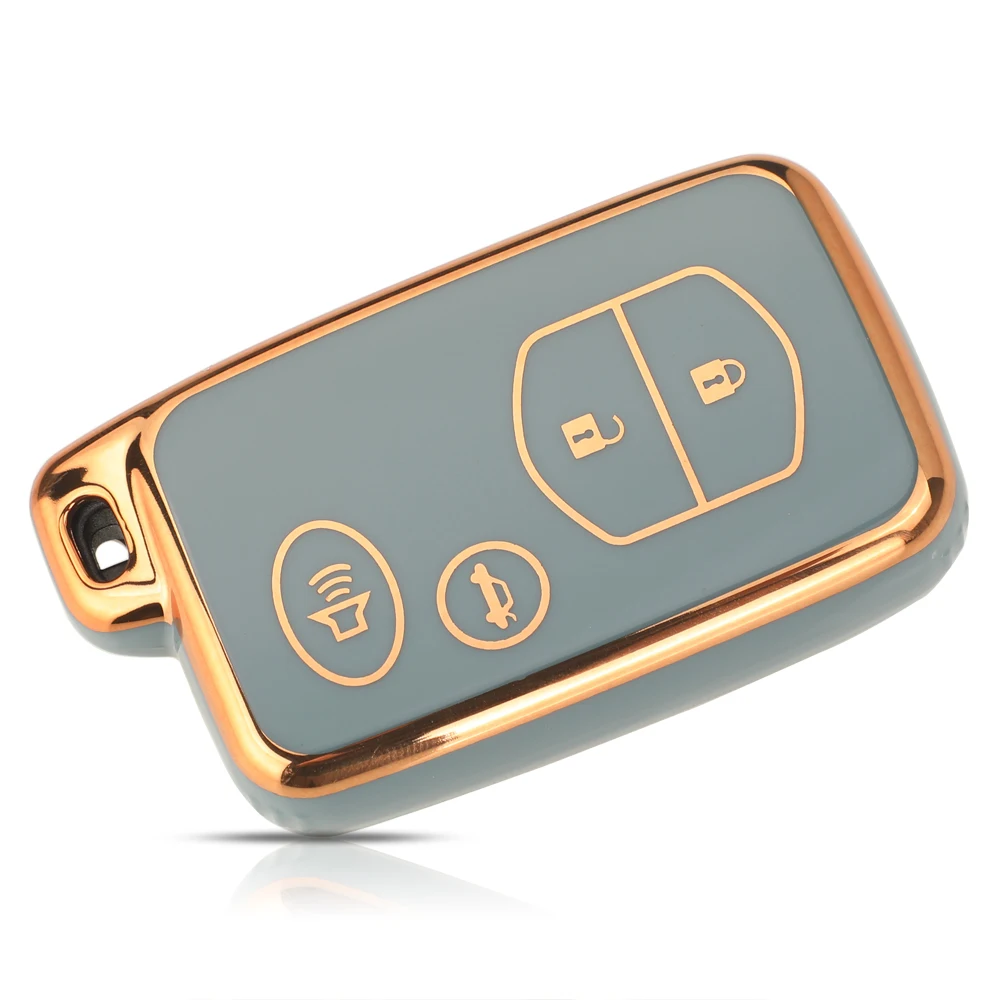 Jingyuqin-حافظة tpu لينة لمفتاح السيارة ، 4 btn ، لتويوتا rav4 ، هايلاندر ، كامري ، أفالون ، بريوس ، ألفا ، أكوا ، لاند كروزر ، أوريس