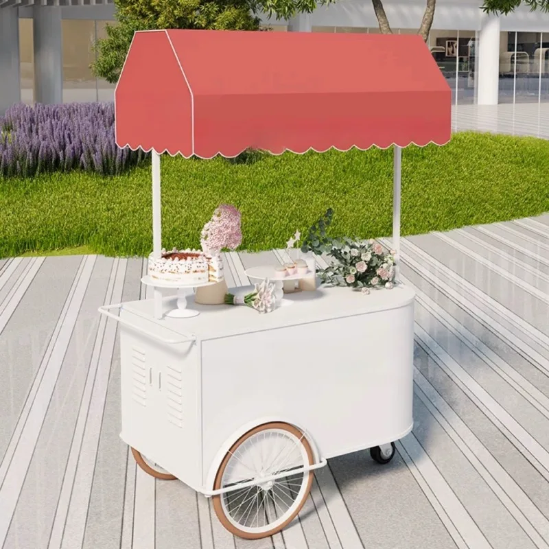 

Outdoor upside down donkey tricycle dining car movable dining car shopping mall sales car street stall coffee float